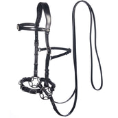 F.R.A. Bridle Caval Cavemore Leather with Cheeks and Reins Black