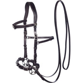 F.R.A. Bridle Caval Cavemore Leather with Cheeks and Reins Havana