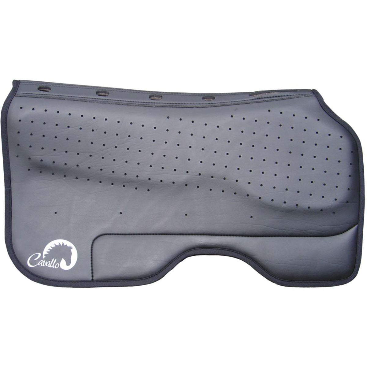 F.R.A. Cavallo Horse & Rider Pad TSP809 Built Up Western Black/Grey