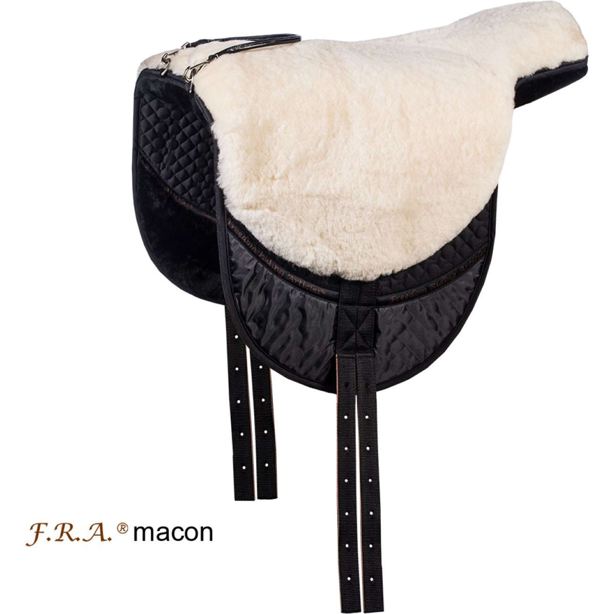 F.R.A. Bareback Pad Macon Merino with Inlays Black/Natural