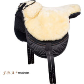 F.R.A. Bareback Pad Macon Extra Merino with Knee Rolls and Inlays Black/Natural