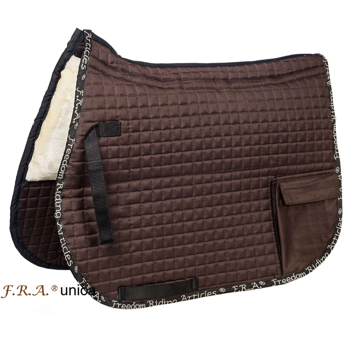 F.R.A. Saddle Pad Unica Bags for Treeless Saddle Brown