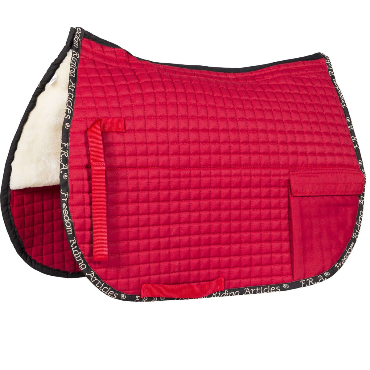 F.R.A. Saddle Pad Unica Bags for Treeless Saddle Red