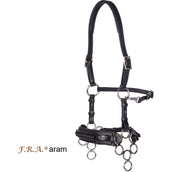 F.R.A. Hackamore Bridle Aram Leather with Cheeks Black