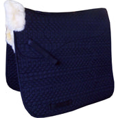 F.R.A. Saddlepad Standard Extra Dressage Fur Black/Natural