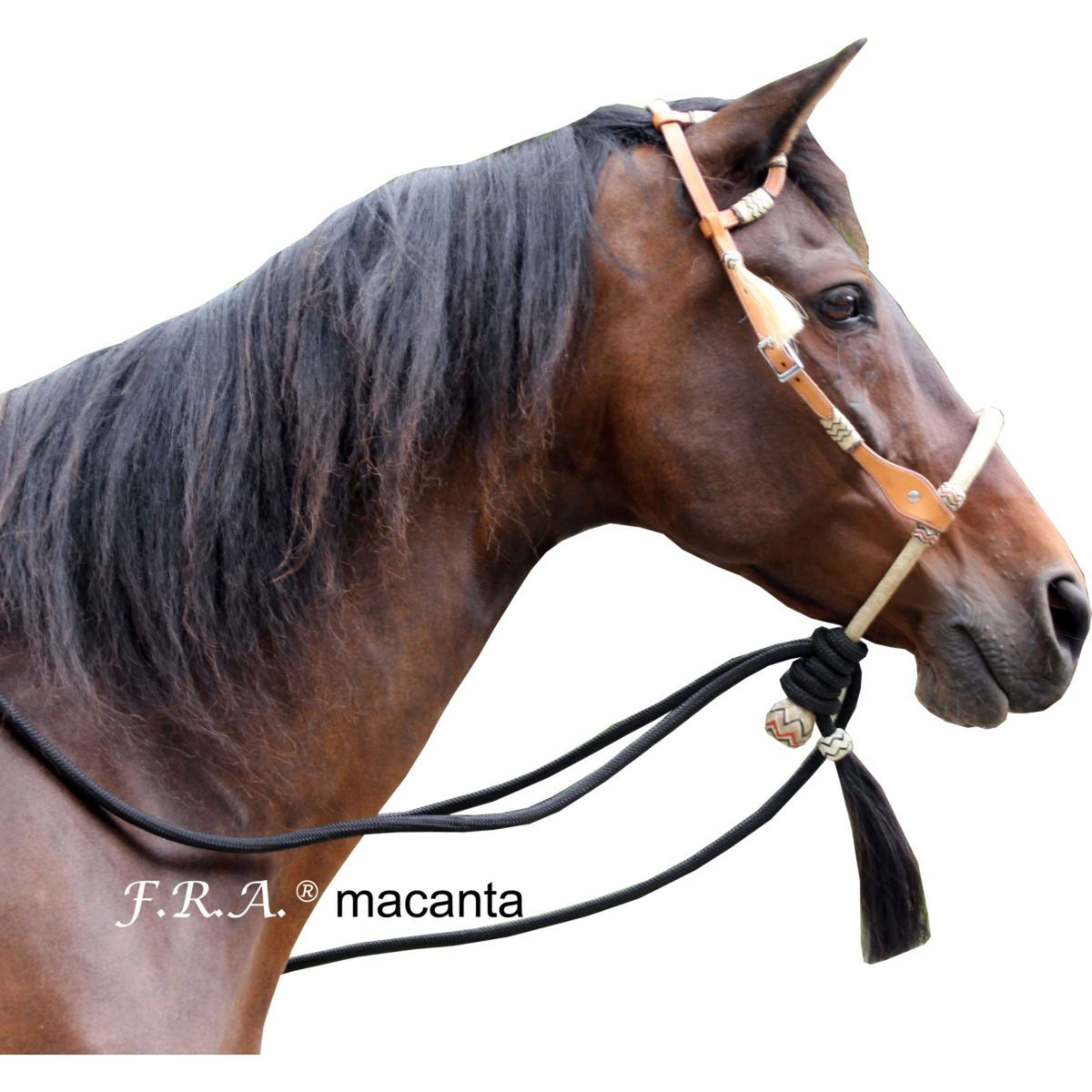 F.R.A. Bridle Macanta Bosal Naturel