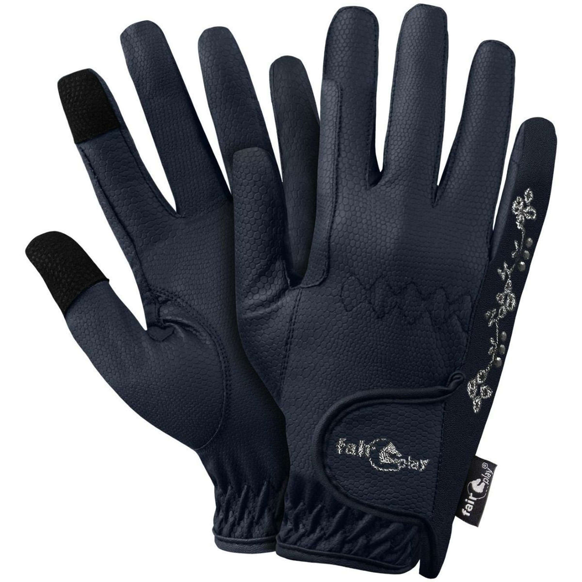 Fair Play Riding Gloves Asti Fleur Black