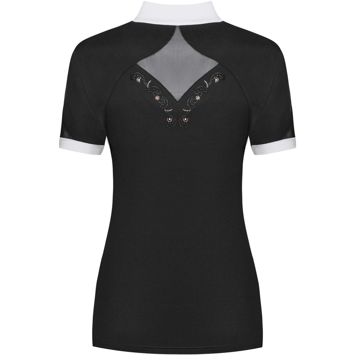 Fair Play Competition Shirt Cathrine Rosegold Short Sleeve Black/White