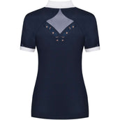 Fair Play Competition Shirt Cathrine Rosegold Short Sleeve Navy/White