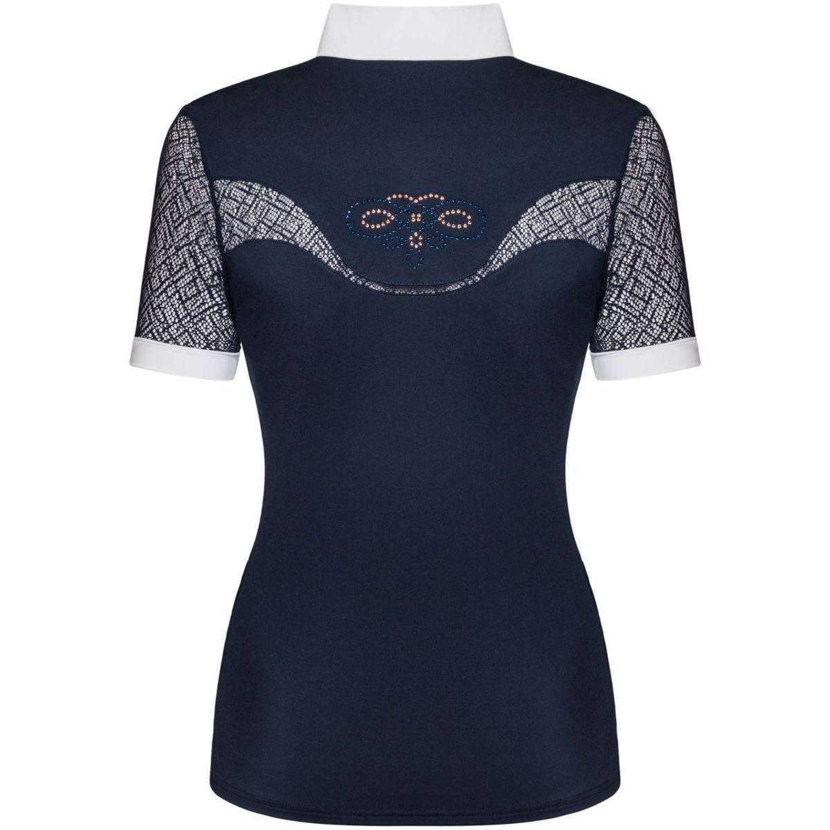 Fair Play Competition Shirt Cecile Rosegold Short Sleeve Navy