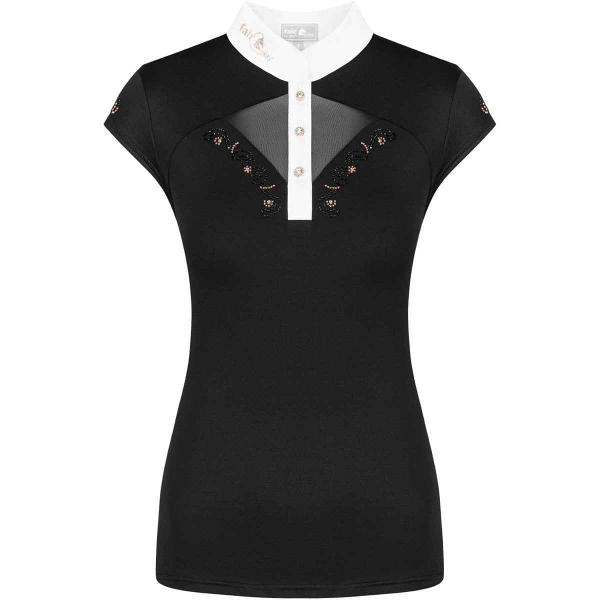 Fair Play Competition Shirt Cathrine Rosegold Sleeveless Black