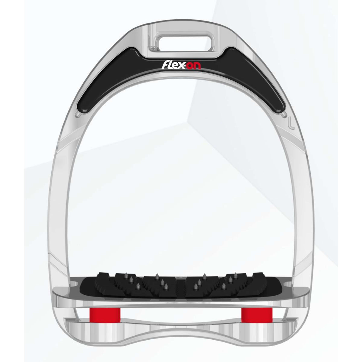 Flex-On Stirrups Aluminium Inclined Ultra Grip Silver/Silver/Red