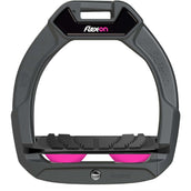 Flex-On Safety Stirrups Safe-On Junior Inclined Grip Dark Grey/Black/Pink