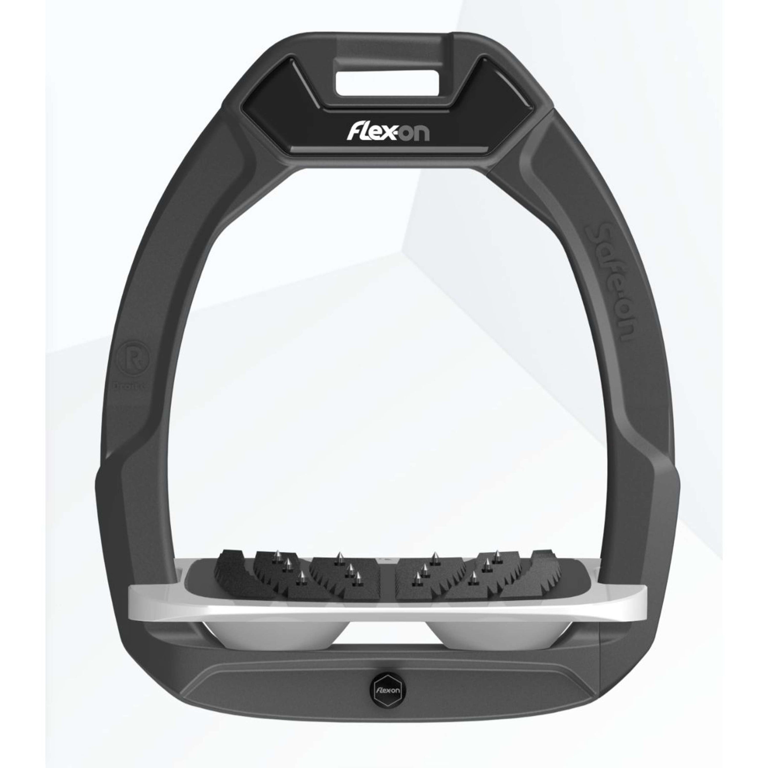 Flex-On Safety Stirrups Safe-On Inclined Ultra Grip Dark Grey/Grey/Grey