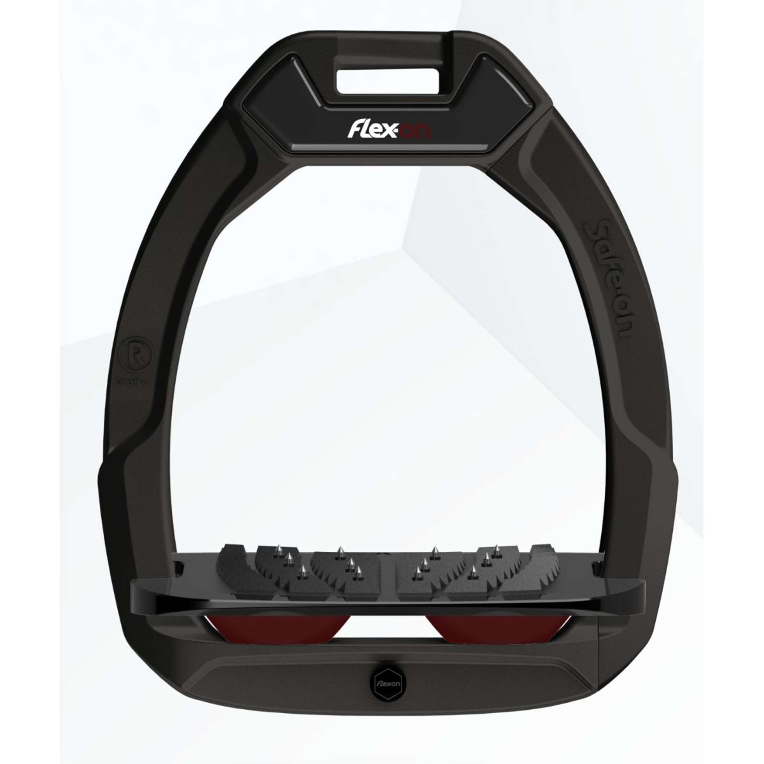 Flex-On Safety Stirrups Safe-On Inclined Ultra Grip Black/Black/Burgundy