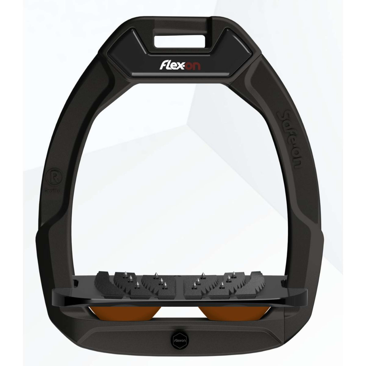 Flex-On Safety Stirrups Safe-On Inclined Ultra Grip Black/Black/Brown