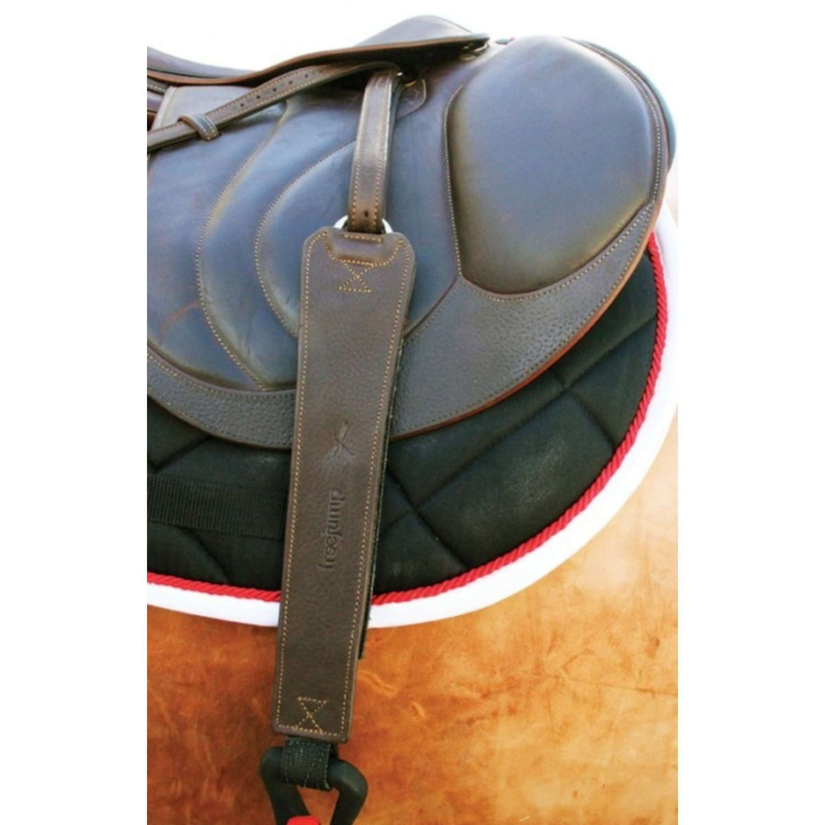 Freejump Stirrups Progrip Leather Brown