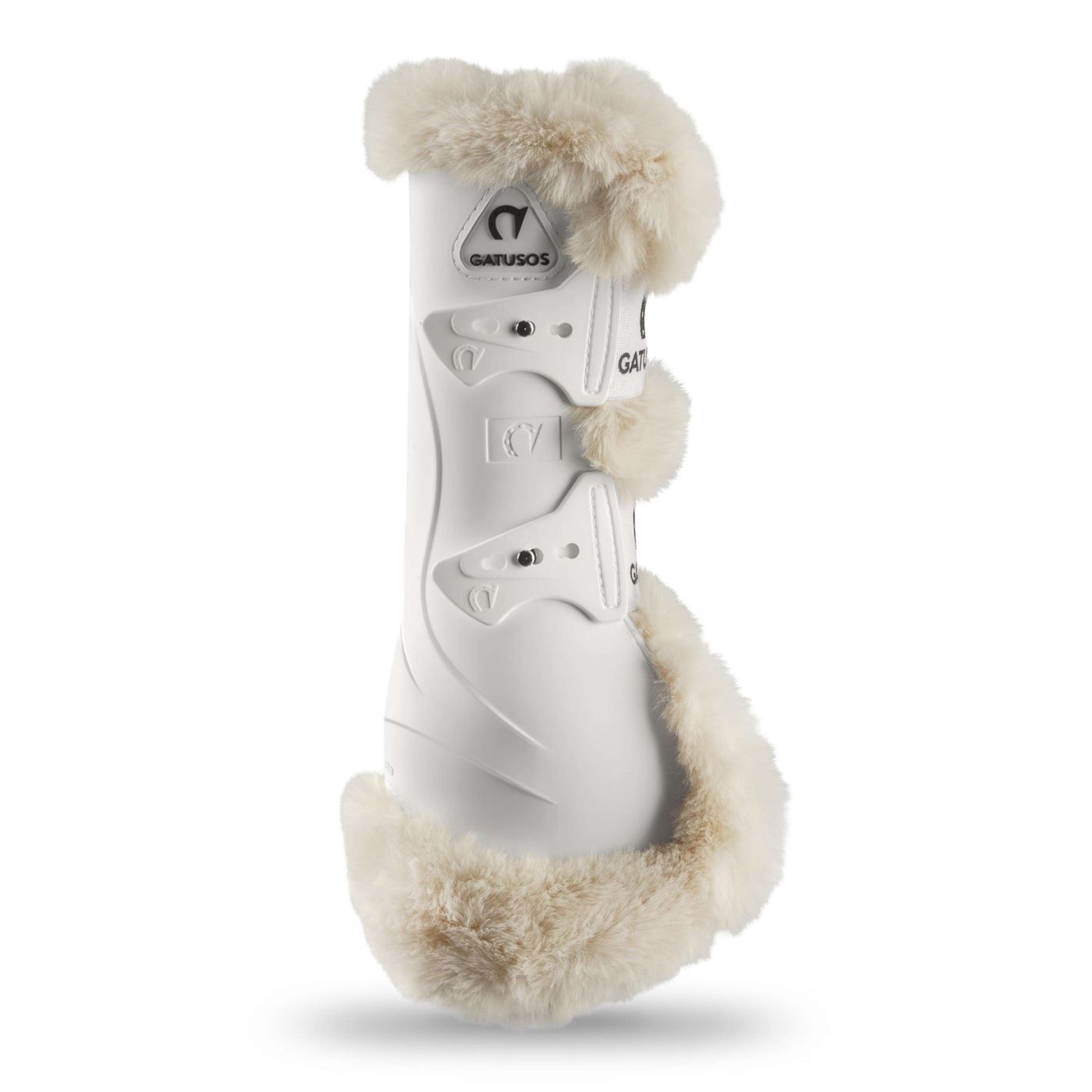 Gatusos Tendon Boots Genuins Back Synthetic Wool White