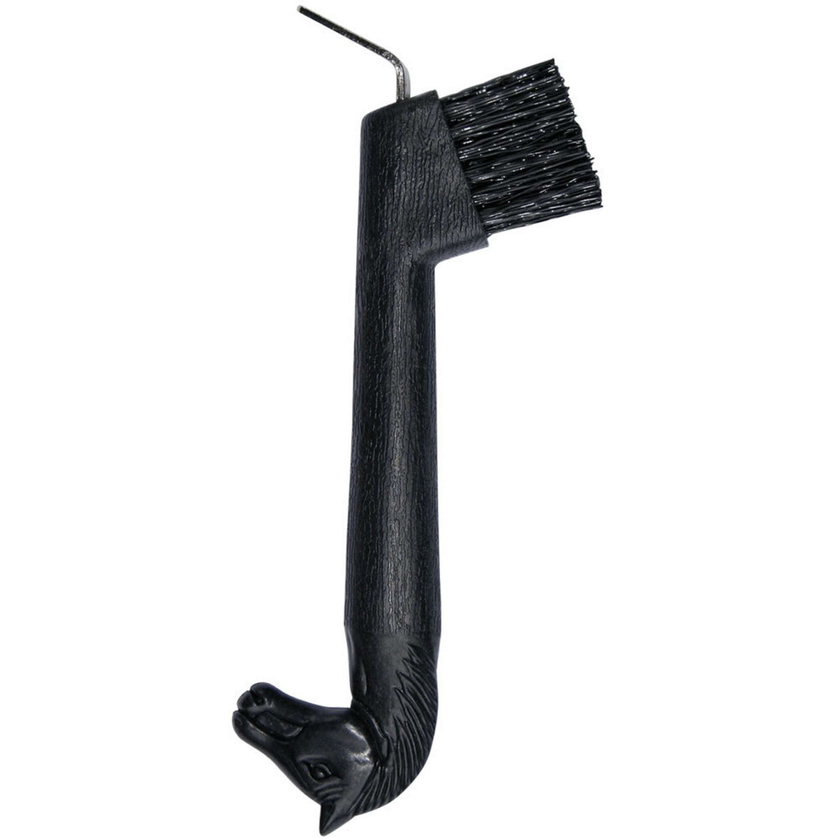 Harry's Horse Hoof Pick Horse Head & Brush Black