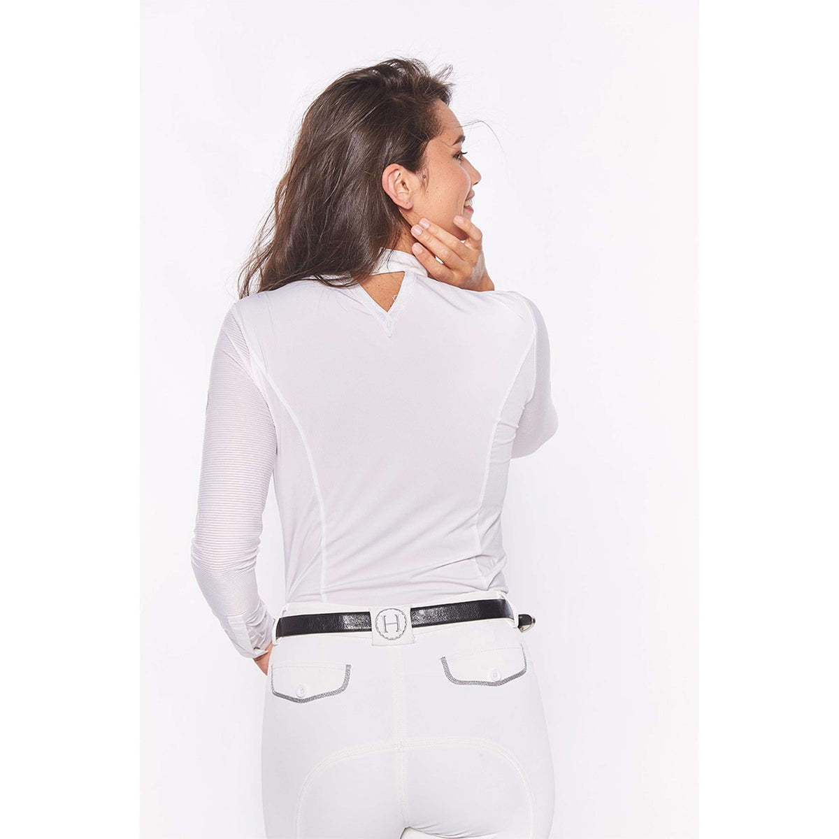 Harcour Poloshirt Casall Long Sleeves Ladies White