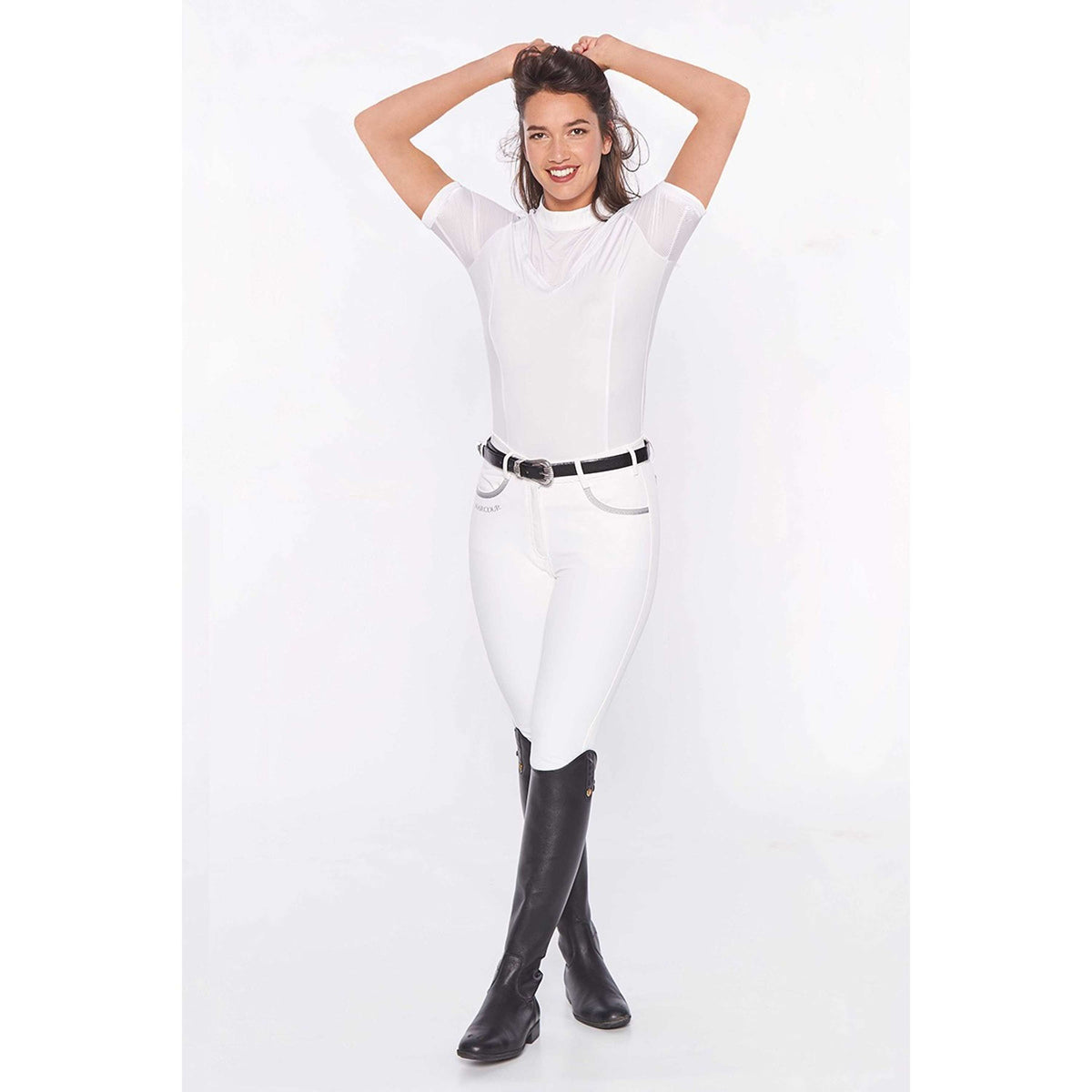 Harcour Poloshirt Evita Short Sleeves Ladies White