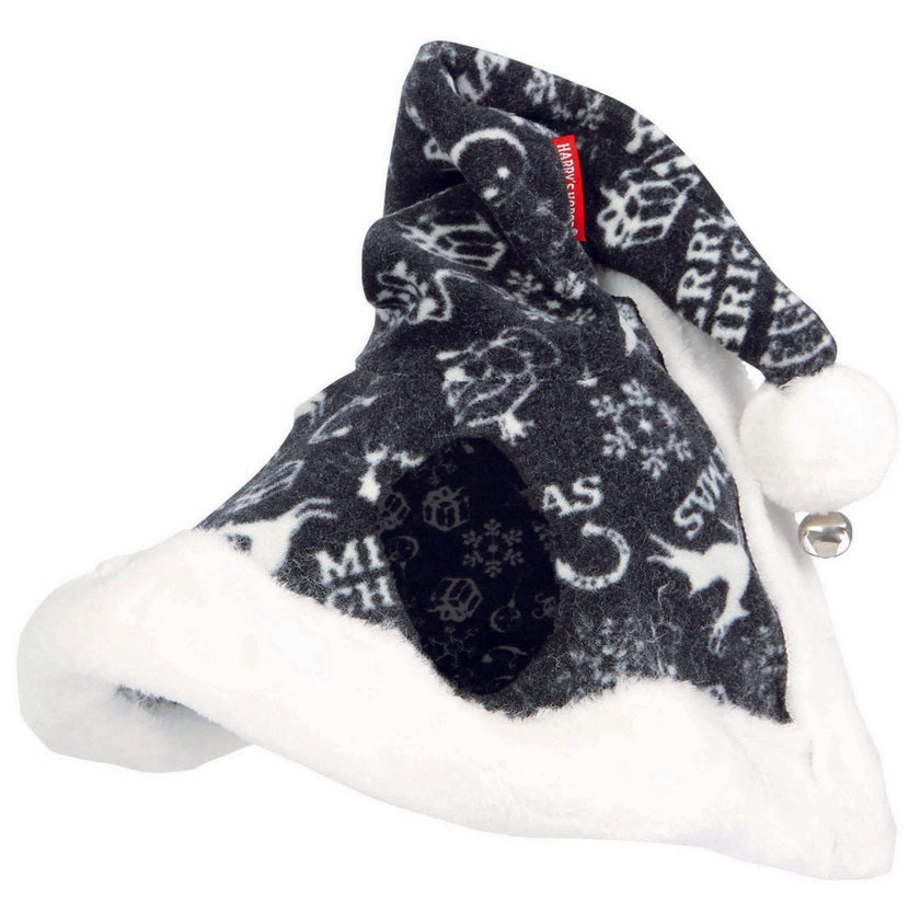 Harry's Horse Cap Christmas with Ear Cutout Black