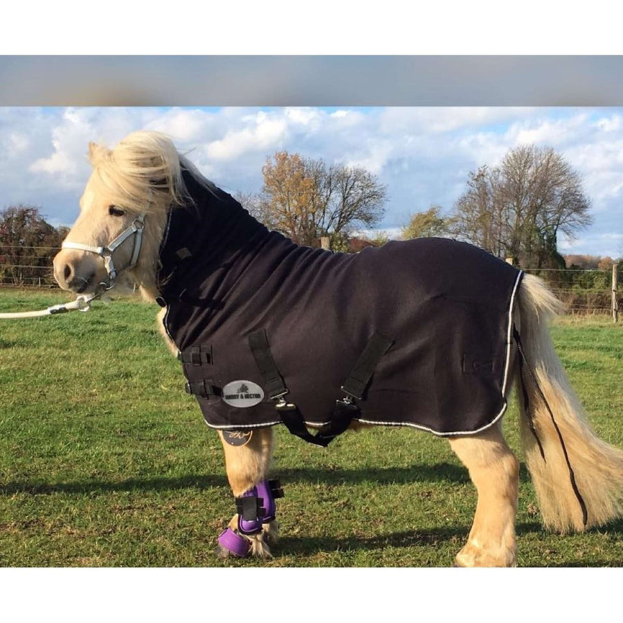 HB Harry & Hector Fleece Rugs met Hals Black