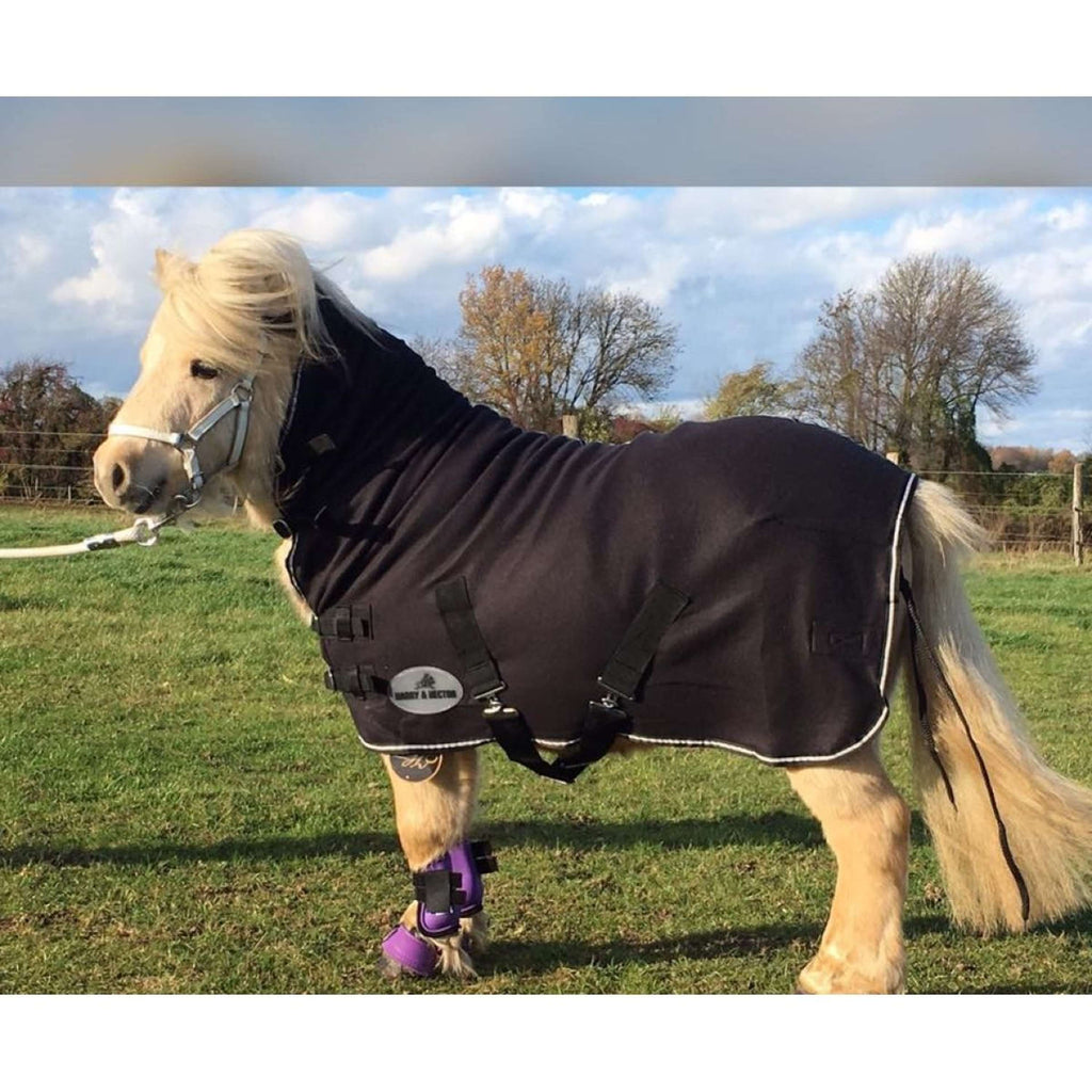 HB Harry & Hector Fleece Rugs met Hals Black