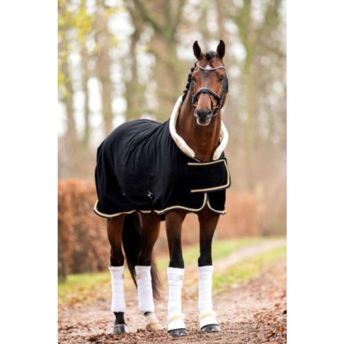 HB Showtime Show Rug Fleece 400gr Dutch Crown Black