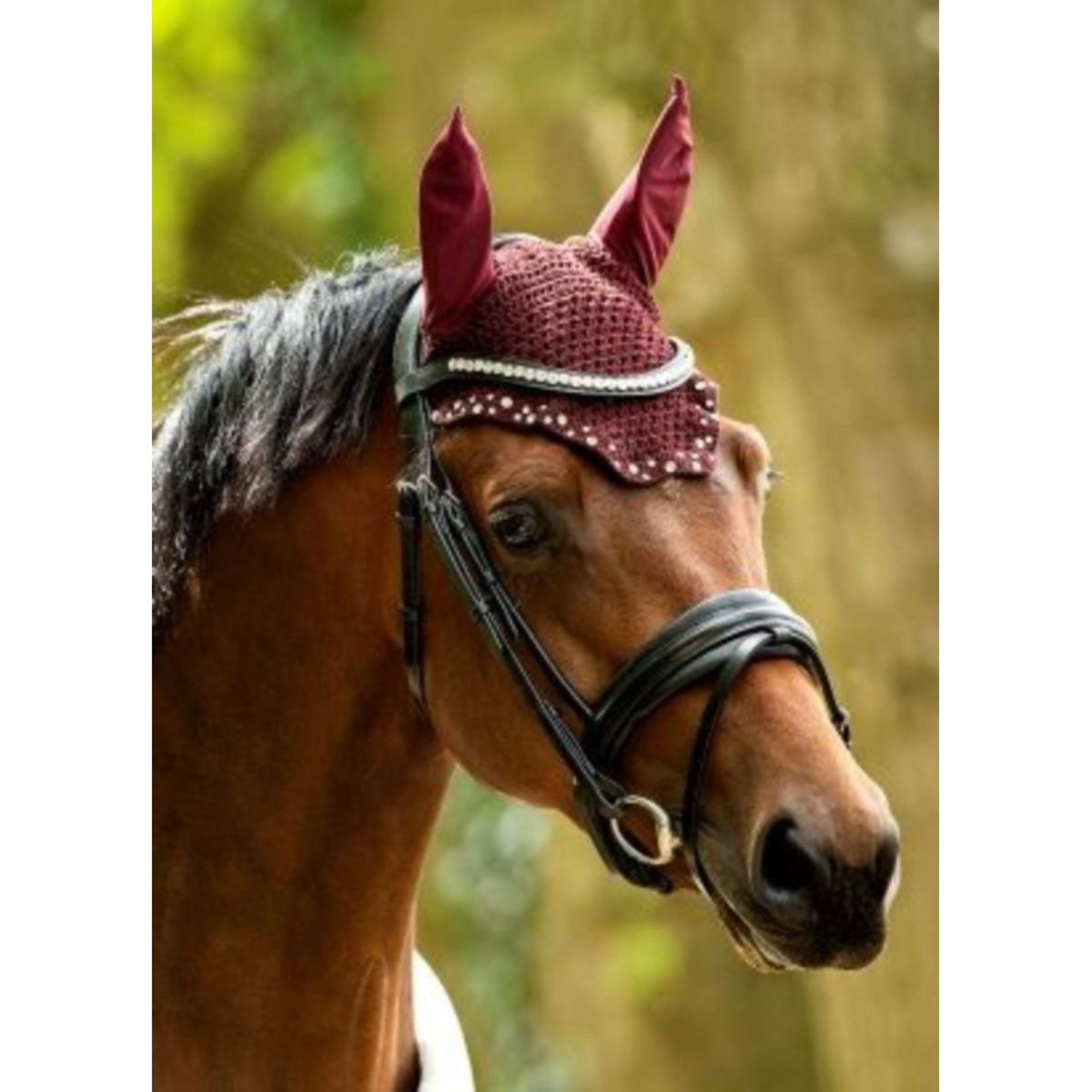 HB Ear Net with Trydac Swarovski stones Burgundy