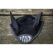 HB Ruitersport Ear Bonnet Zebra Black/White