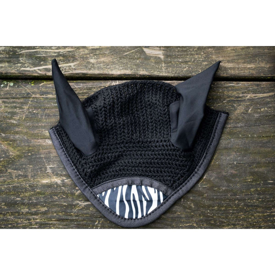 HB Ear Bonnet Zebra Black/White
