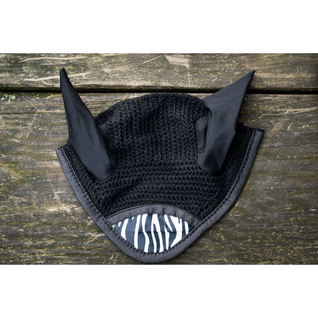 HB Ear Bonnet Zebra Black/White