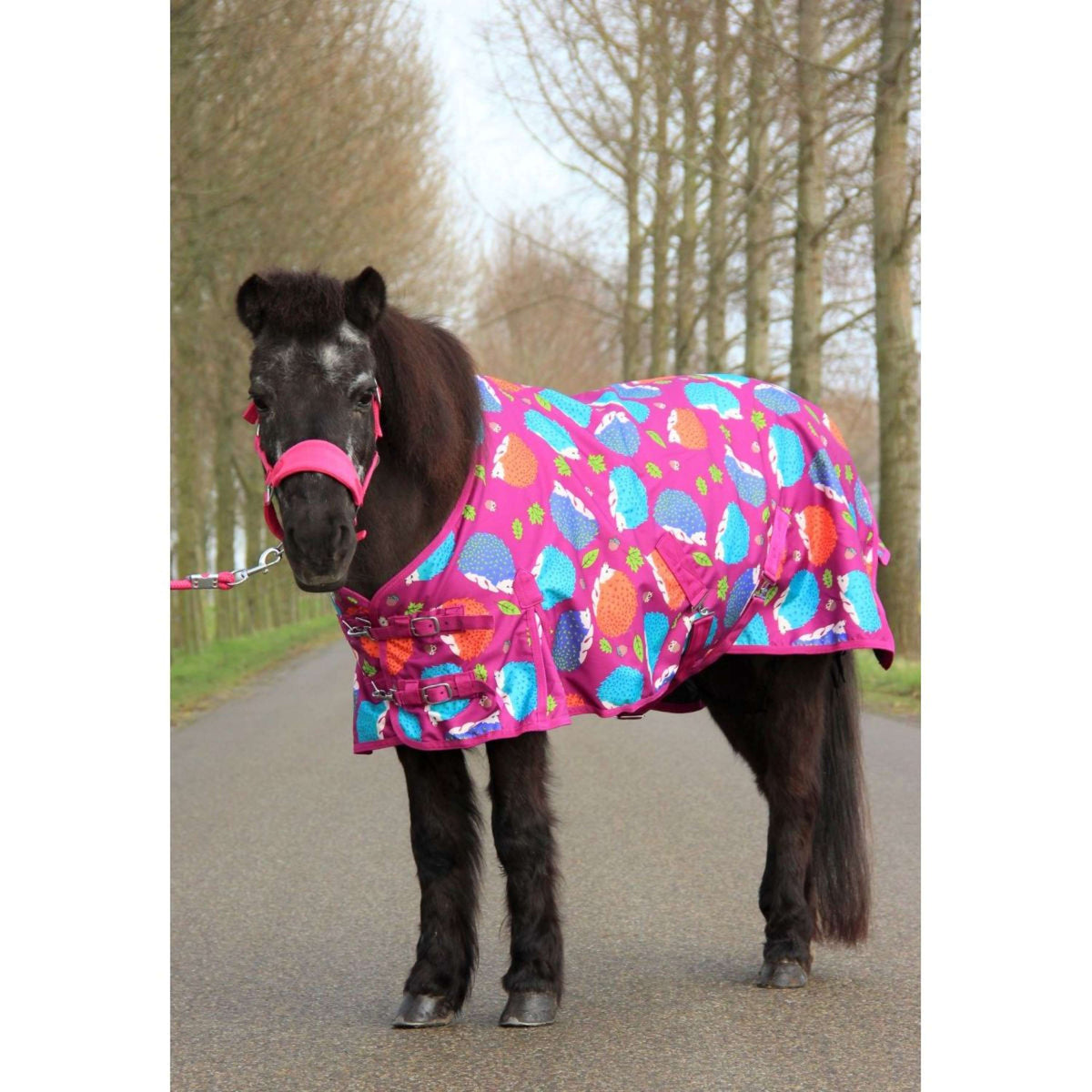 HB Harry & Hector Outdoor Rug Hedgehog Fleece Fuchsia