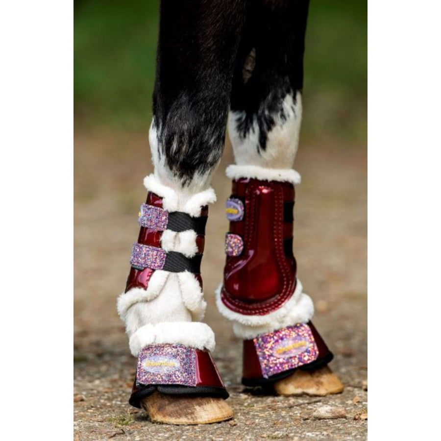 HB Leg protection Gold Rush Glitter Little Sizes Burgundy