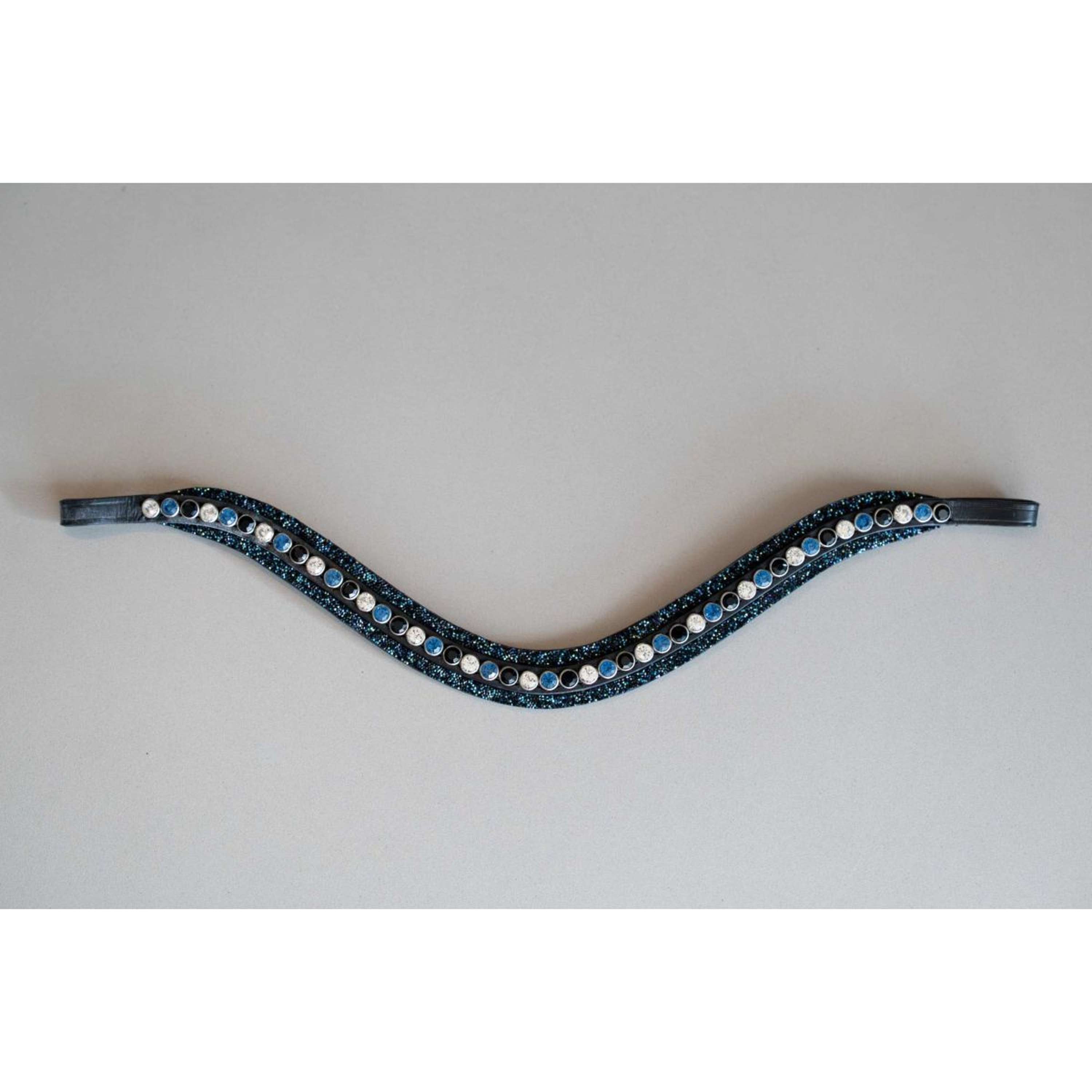 HB Showtime Browband Rocky Glitter Black/Navy Glitter