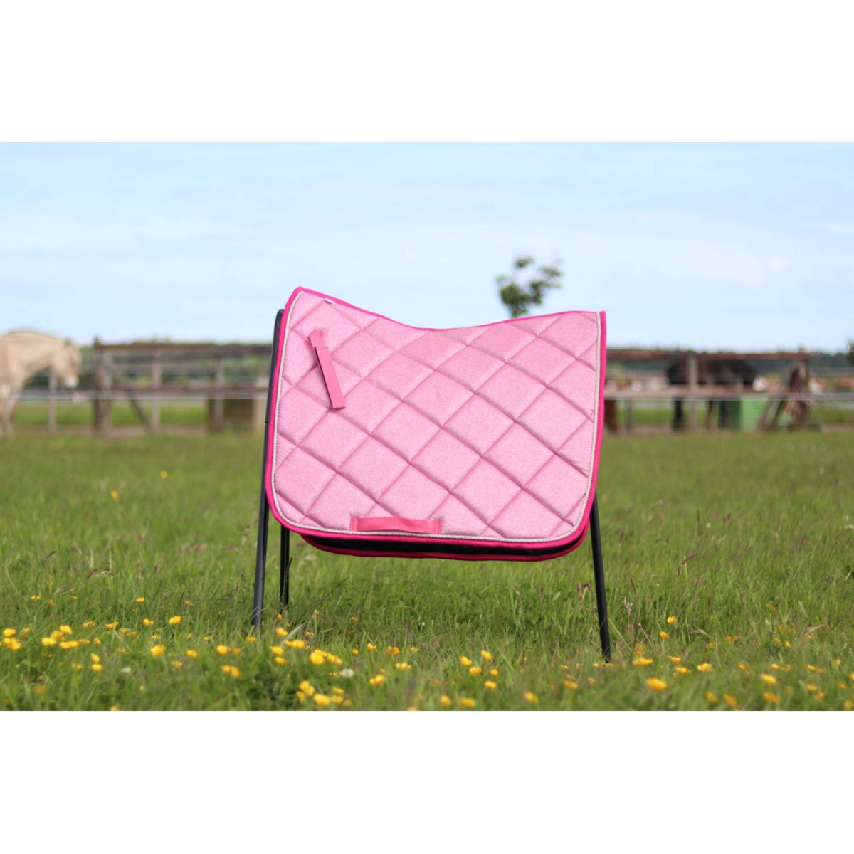 HB Saddlepad Sparkling Glitter Dressage Pink