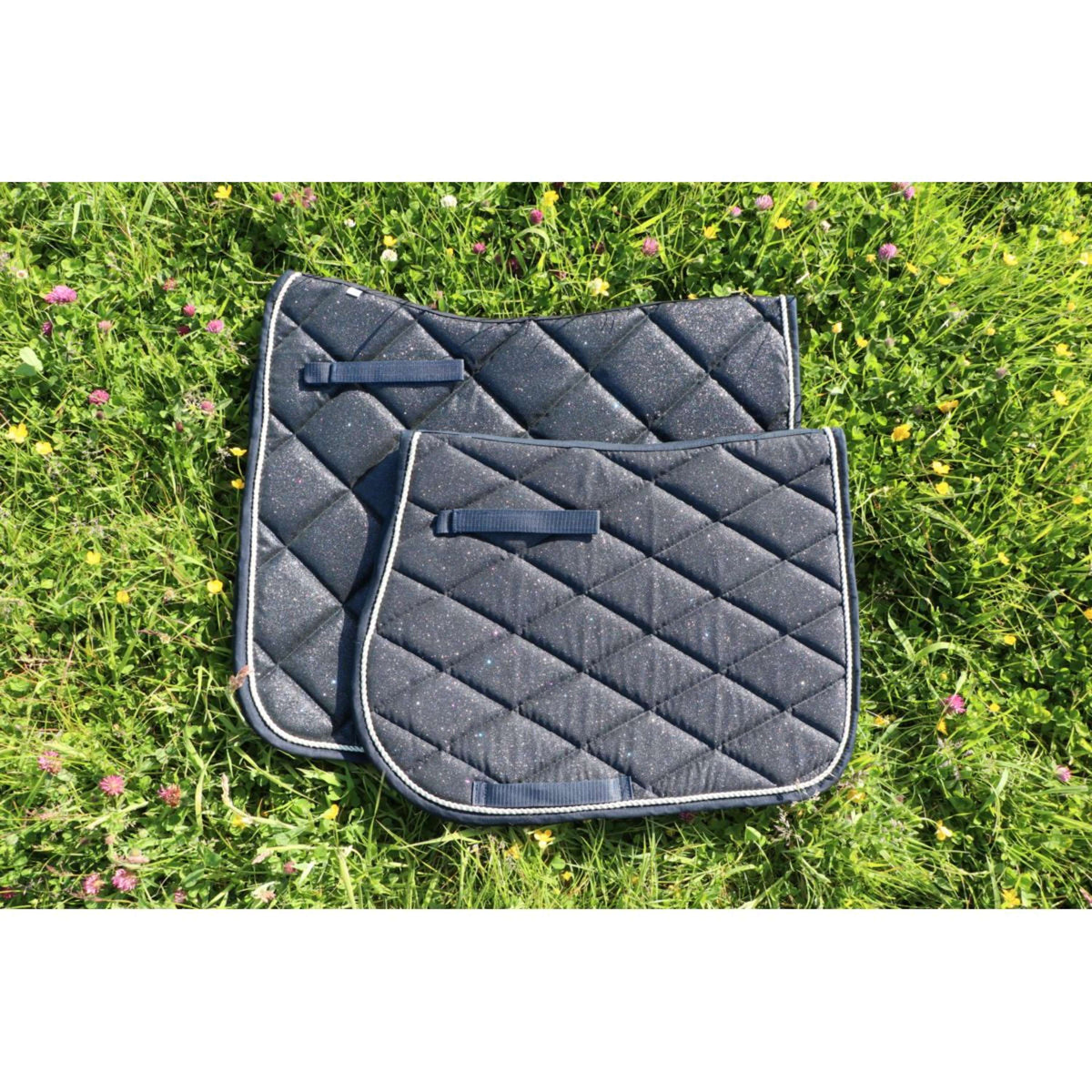 HB Saddlepad Sparkling Glitter Jumping Navy