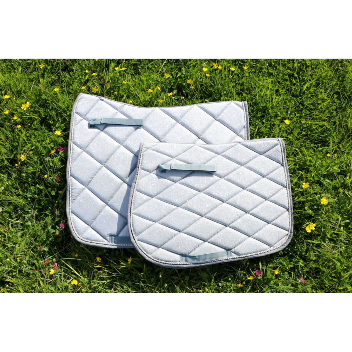 HB Saddlepad Sparkling Glitter Dressage Silver