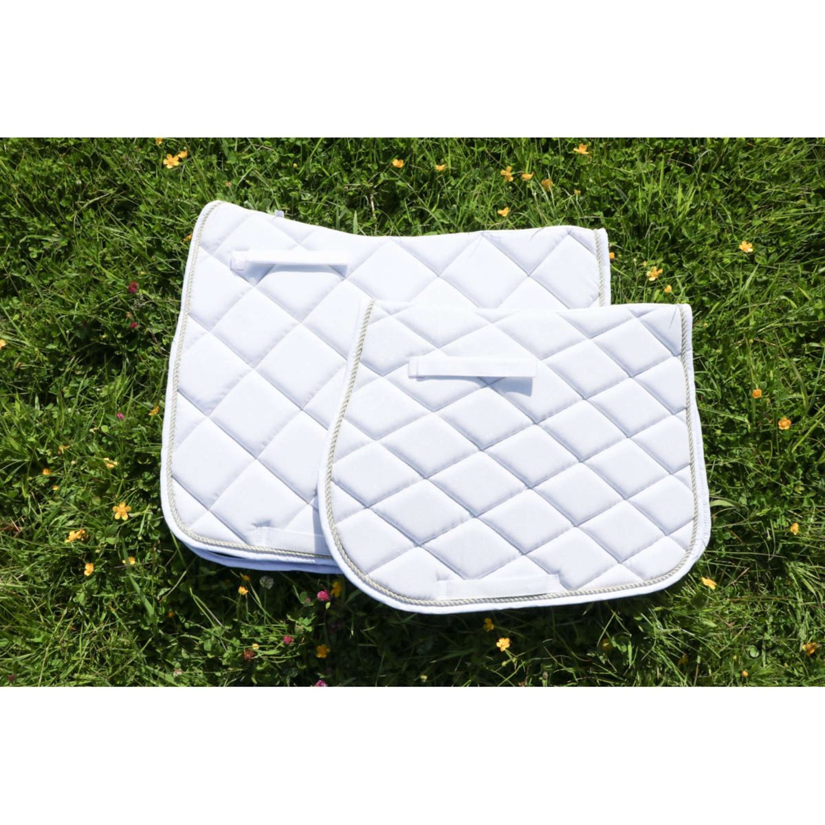 HB Saddlepad Sparkling Glitter Jumping White