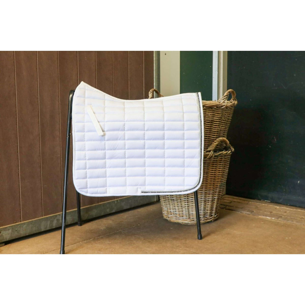 HB Saddlepad Glitterstones Dressage White