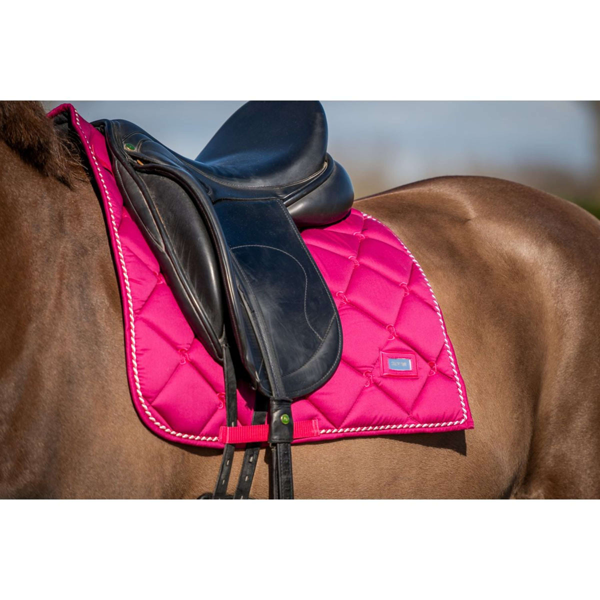 HB Showtime Saddlepad Crown Dressage Rasberry