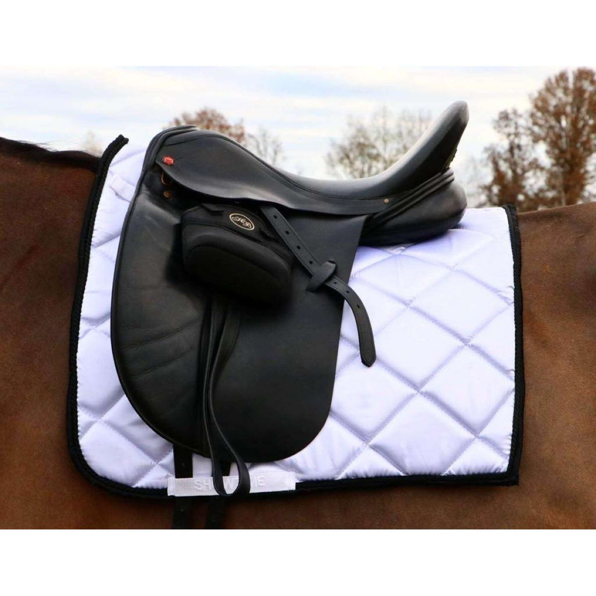 HB Saddlepad Showtime Dressage White/Navy