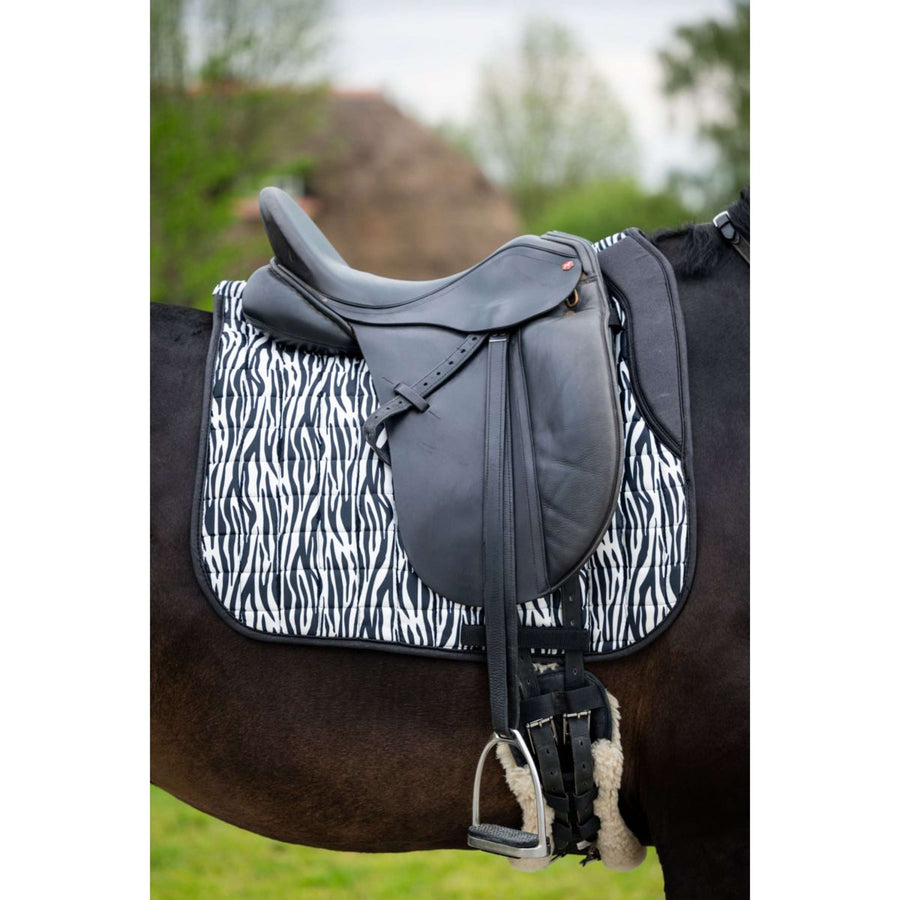 HB Saddlepad Zebra Dressage Black/White