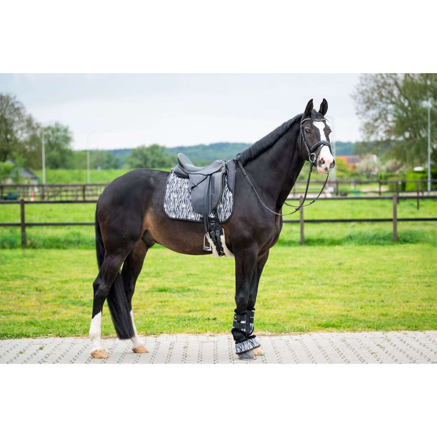 HB Saddlepad Zebra Dressage Black/White