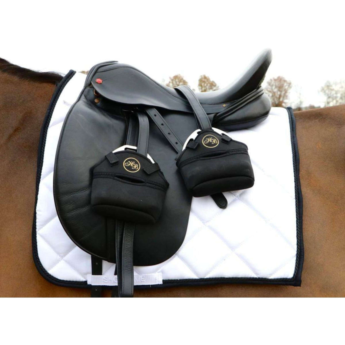 HB Showtime Stirrup Covers Neoprene Black