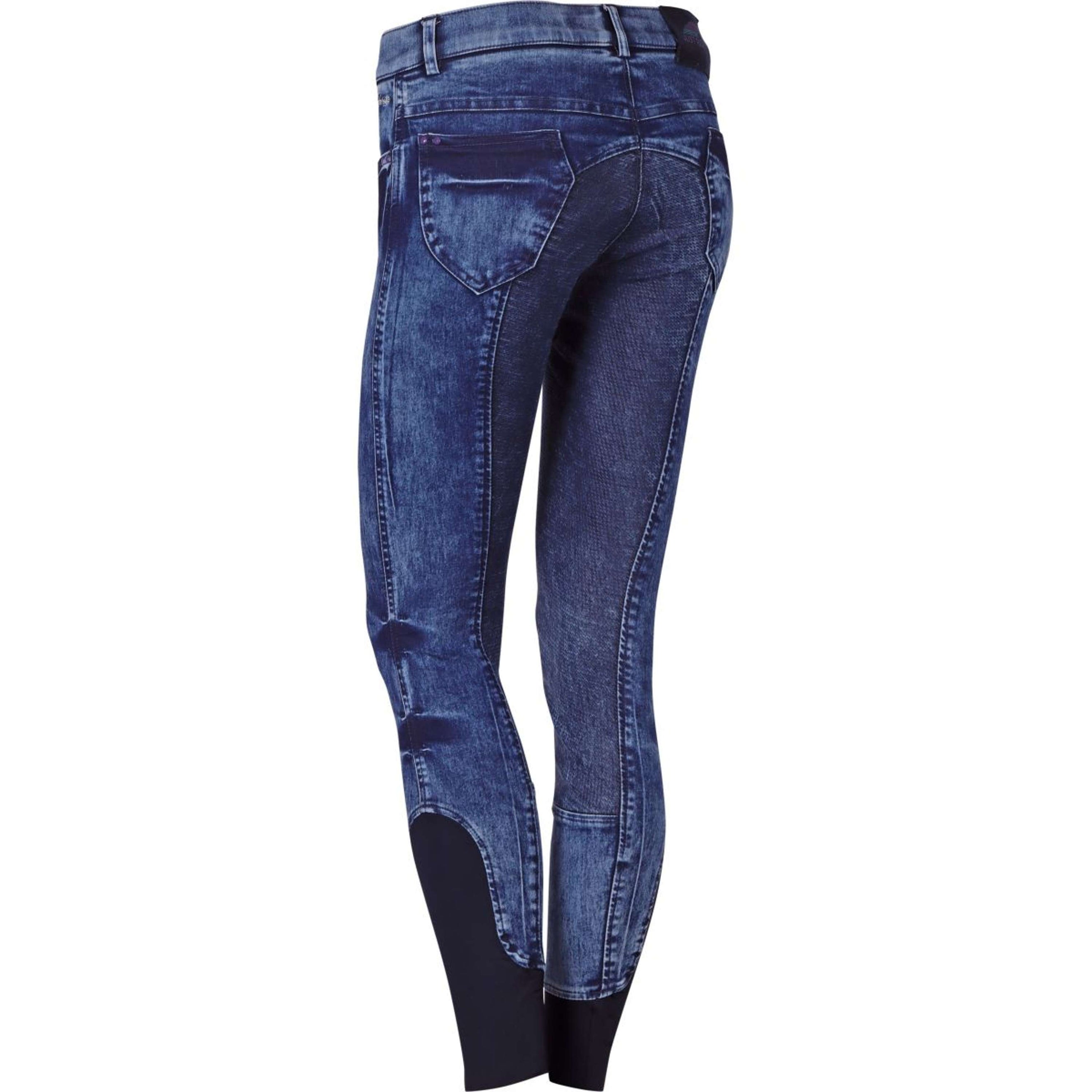 Harry's Horse Breeches Just Ride Lavender Denim Full Grip Navy