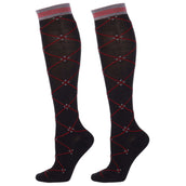 Harry's Horse Riding Socks Ruit Black/Grey/Red