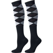 Harry's Horse Socks Argyle Black