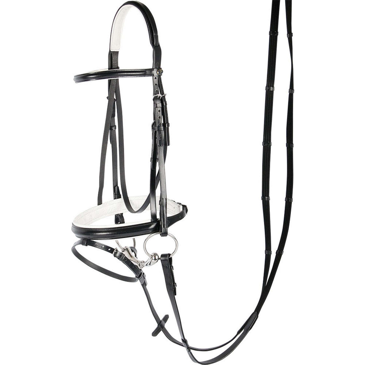 Harry's Horse Bridle Luxury Combined Noseband White